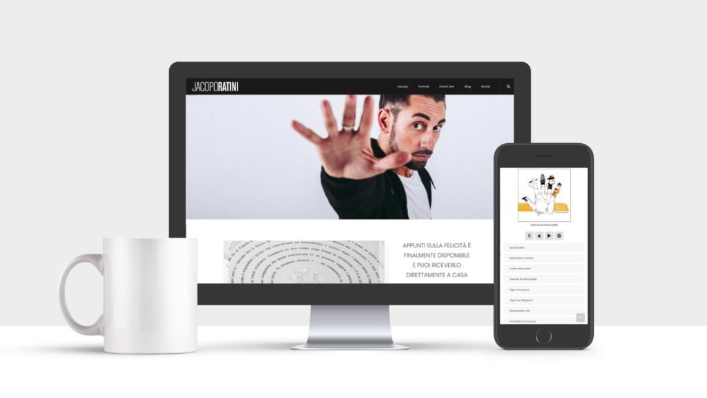 Sito web del cantautore Jacopo Ratini, a cui portano le campagne sui social