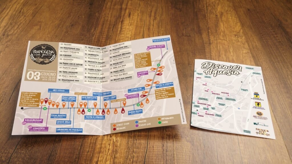 Mappa Francigena con Gusto