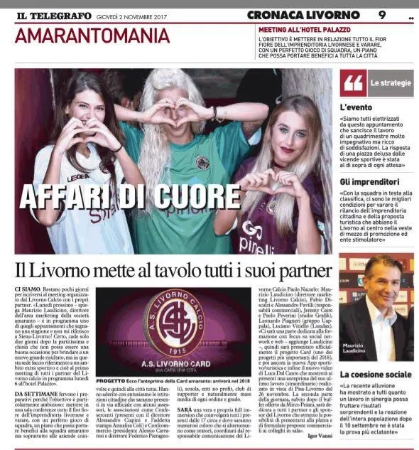 Affari di cuore - Il livorno mette al tavolo tutti i suoi partner